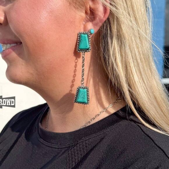 Rivera Drop Earrings | Western Boho Statement Earrings - Picture 2 of 3